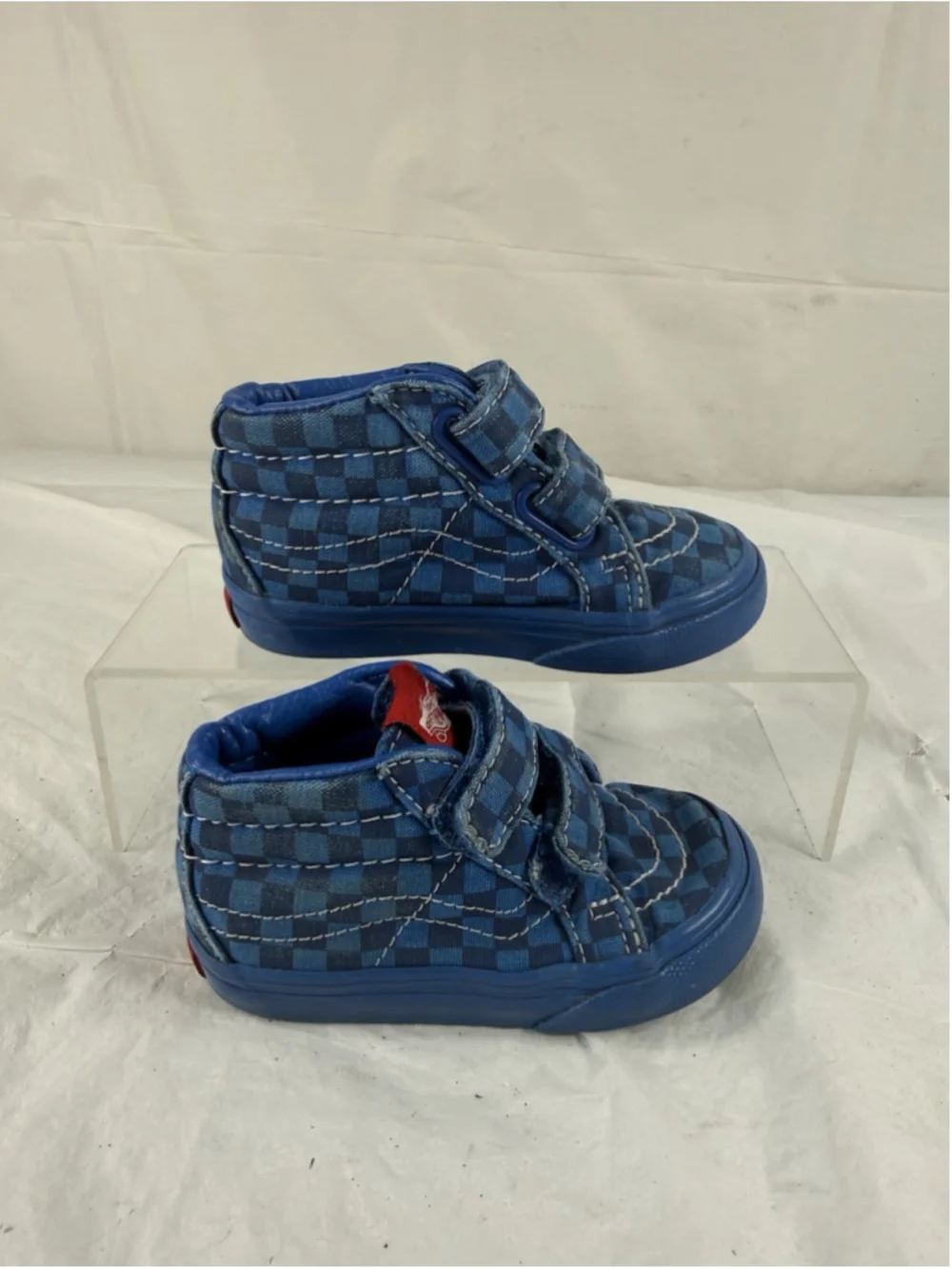Vans TODDLER Sk8-Mid Reissue V Mono Checkerboard Blue SIZE 5